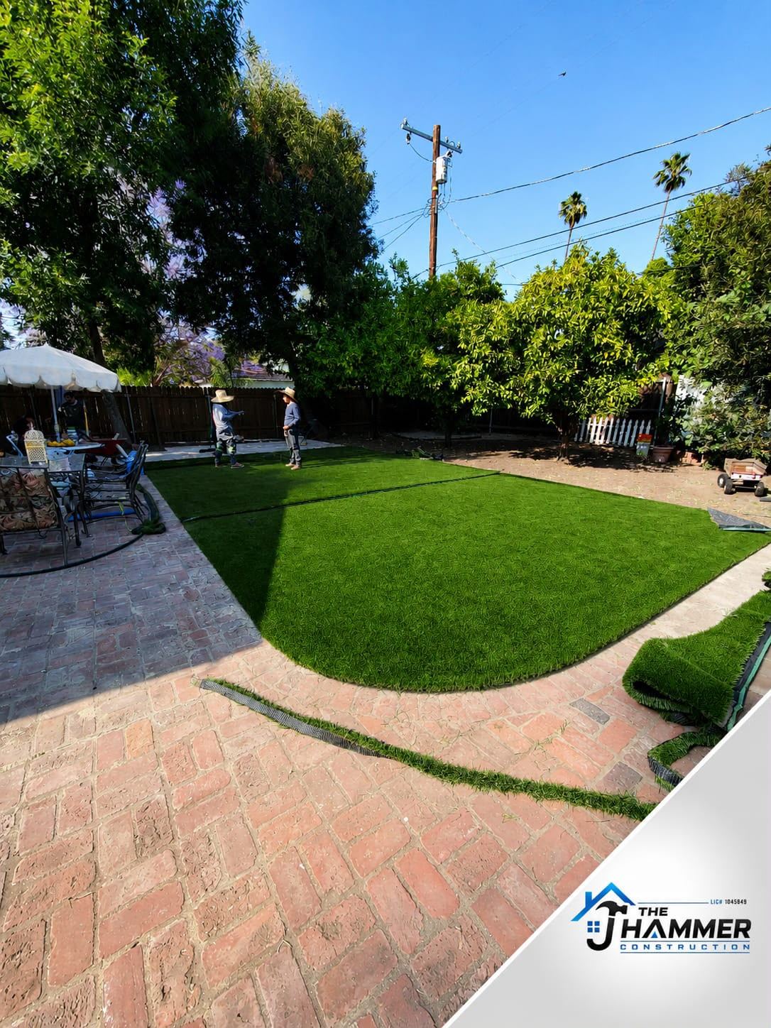 Turf + Pavers: The Low-Maintenance Backyard Combo Taking Over the Valley — The J Hammer Inc project photo